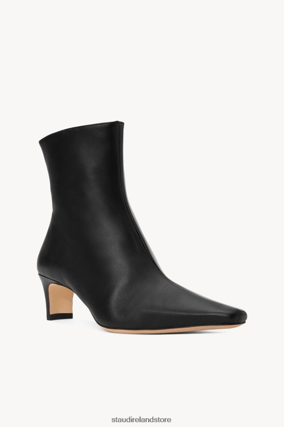Women Shoes Black Patent STAUD WALLY SPLIT ANKLE BOOT H8RLPJ997