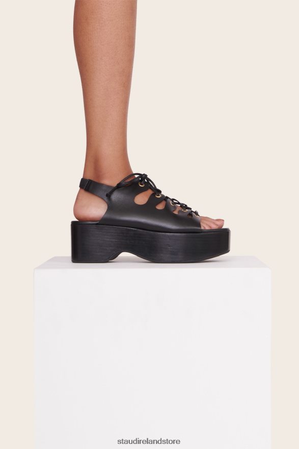 Women Shoes Black STAUD QUINN PLATFORM SANDAL H8RLPJ959