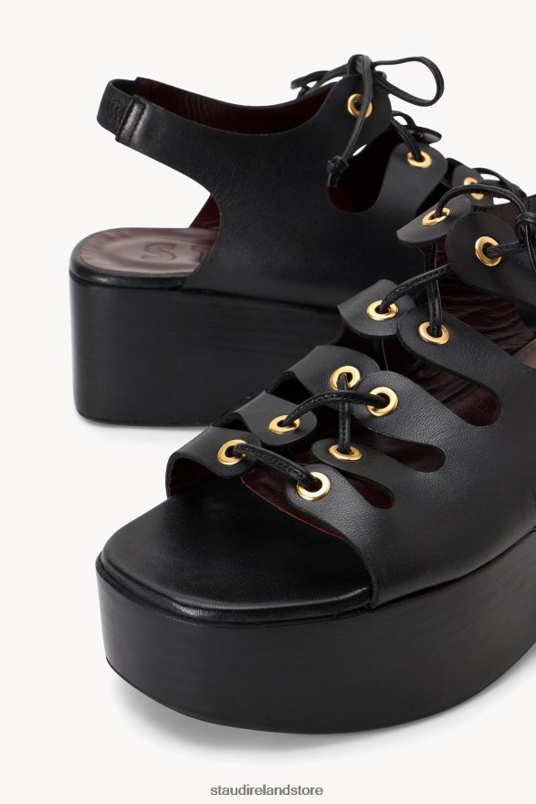 Women Shoes Black STAUD QUINN PLATFORM SANDAL H8RLPJ959