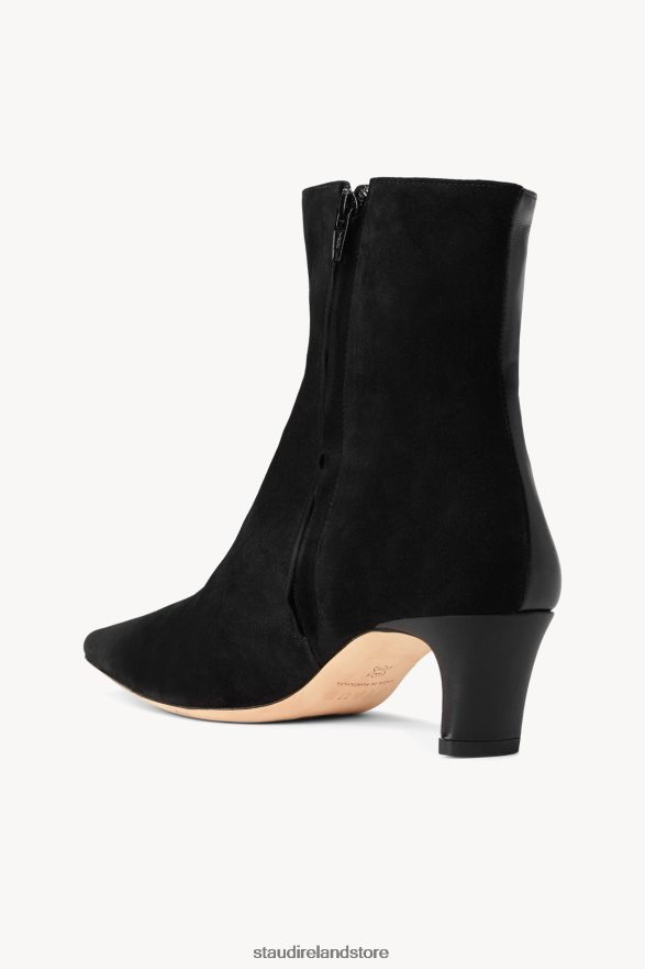 Women Shoes Black STAUD WALLY SPLIT ANKLE BOOT H8RLPJ995
