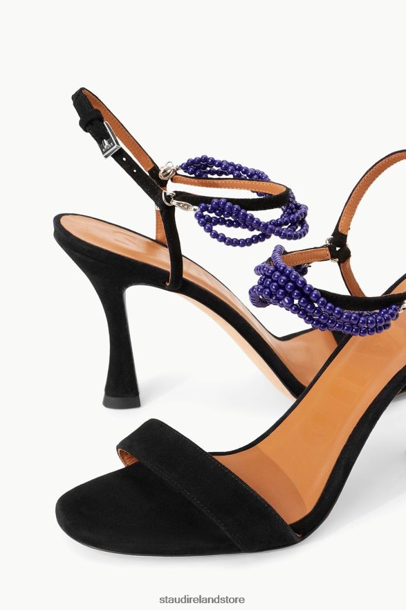 Women Shoes Black Suede Lapis STAUD PETRA HEEL H8RLPJ863