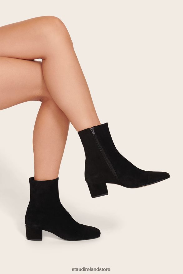 Women Shoes Black Suede STAUD AIMEE SHORT BOOT H8RLPJ983