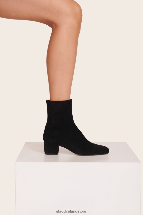 Women Shoes Black Suede STAUD AIMEE SHORT BOOT H8RLPJ983