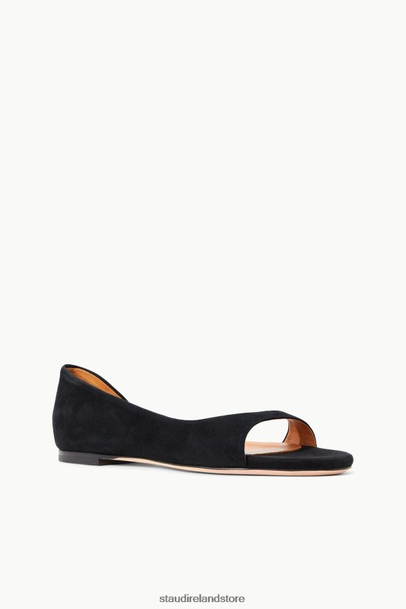 Women Shoes Black Suede STAUD DOMINIQUE FLAT H8RLPJ910