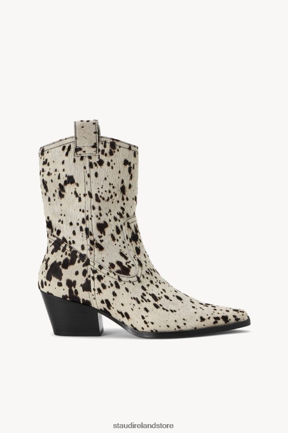Women Shoes Black White Haircalf STAUD JUNE BOOT H8RLPJ974