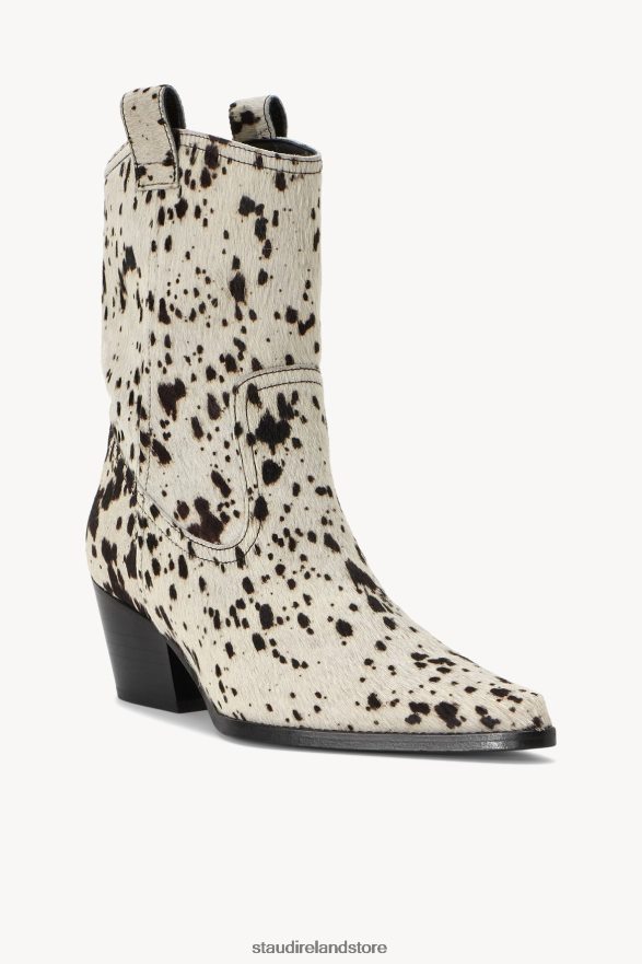 Women Shoes Black White Haircalf STAUD JUNE BOOT H8RLPJ974