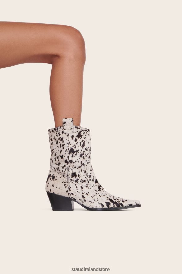 Women Shoes Black White Haircalf STAUD JUNE BOOT H8RLPJ974
