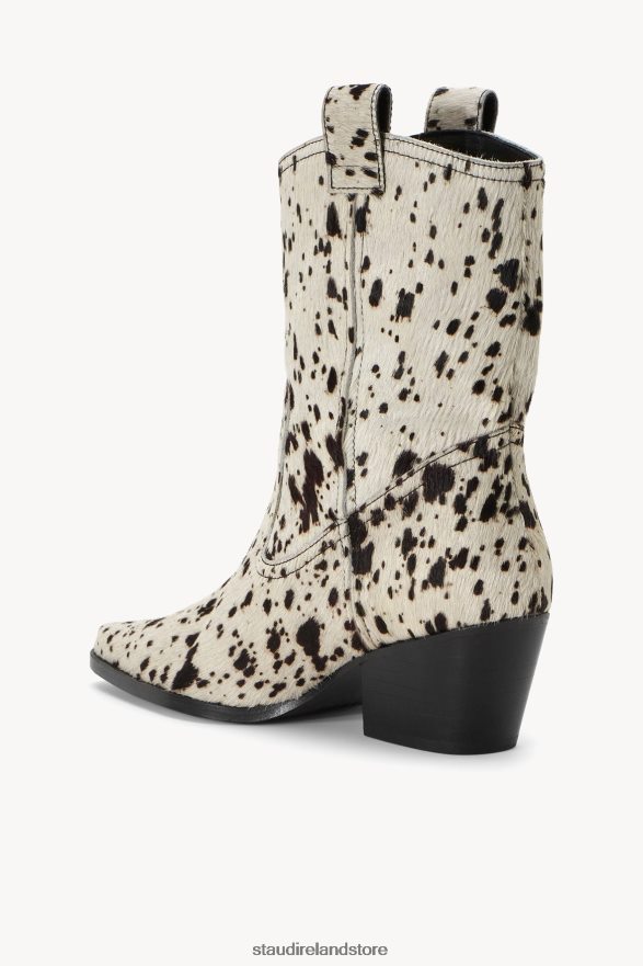 Women Shoes Black White Haircalf STAUD JUNE BOOT H8RLPJ974