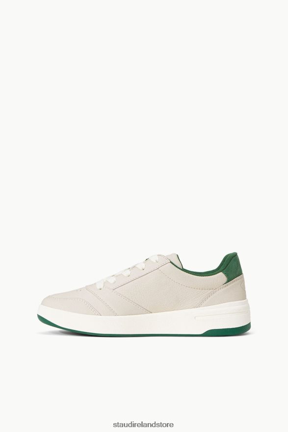 Women Shoes Cream Green STAUD + KEDS THE COURT SNEAKER H8RLPJ862
