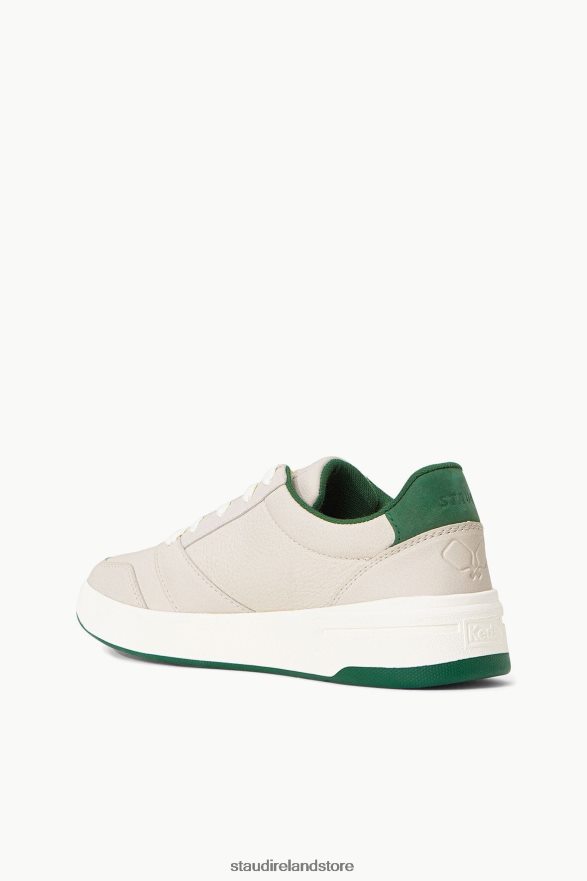 Women Shoes Cream Green STAUD + KEDS THE COURT SNEAKER H8RLPJ862