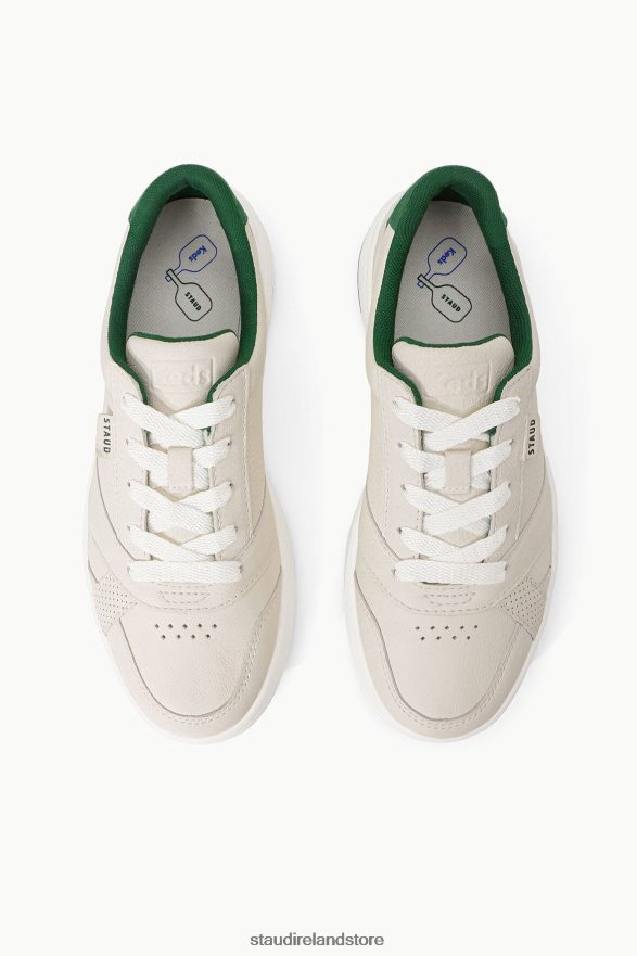 Women Shoes Cream Green STAUD + KEDS THE COURT SNEAKER H8RLPJ862