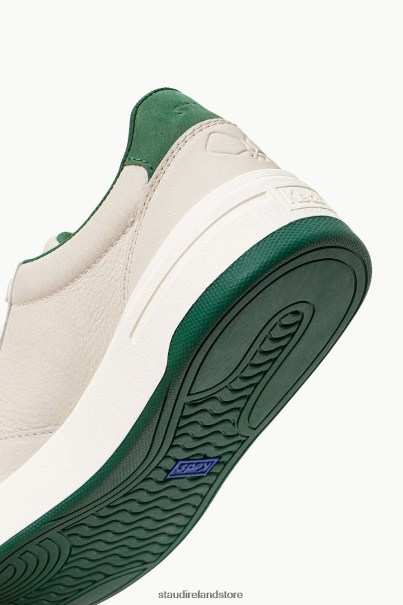 Women Shoes Cream Green STAUD + KEDS THE COURT SNEAKER H8RLPJ862