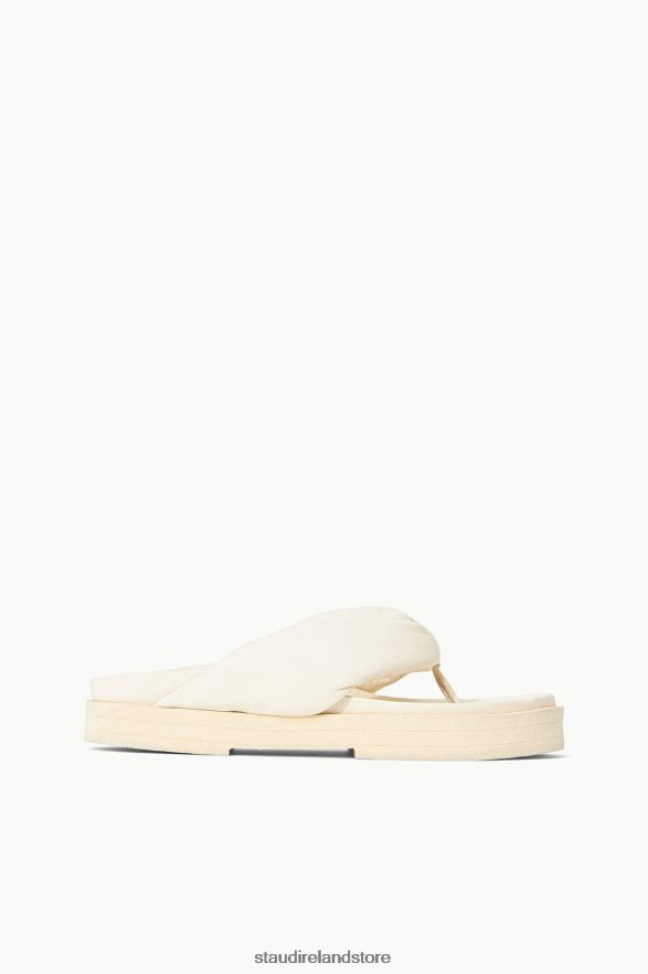 Women Shoes Cream STAUD DAHLIA PLATFORM H8RLPJ921