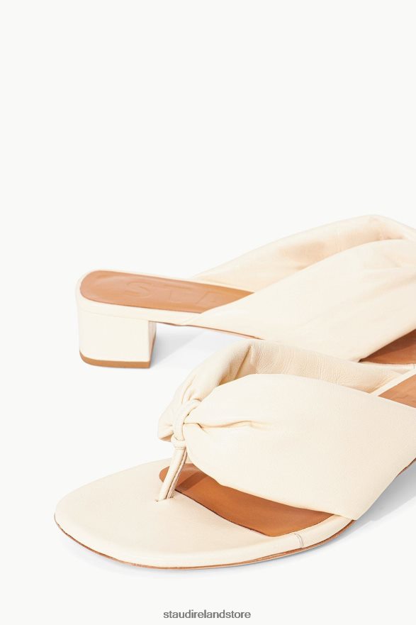 Women Shoes Cream STAUD DAHLIA SANDAL H8RLPJ888