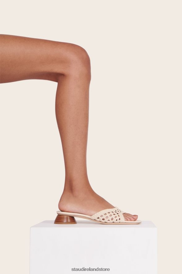 Women Shoes Cream STAUD SIMONE CROCHET HEEL H8RLPJ891