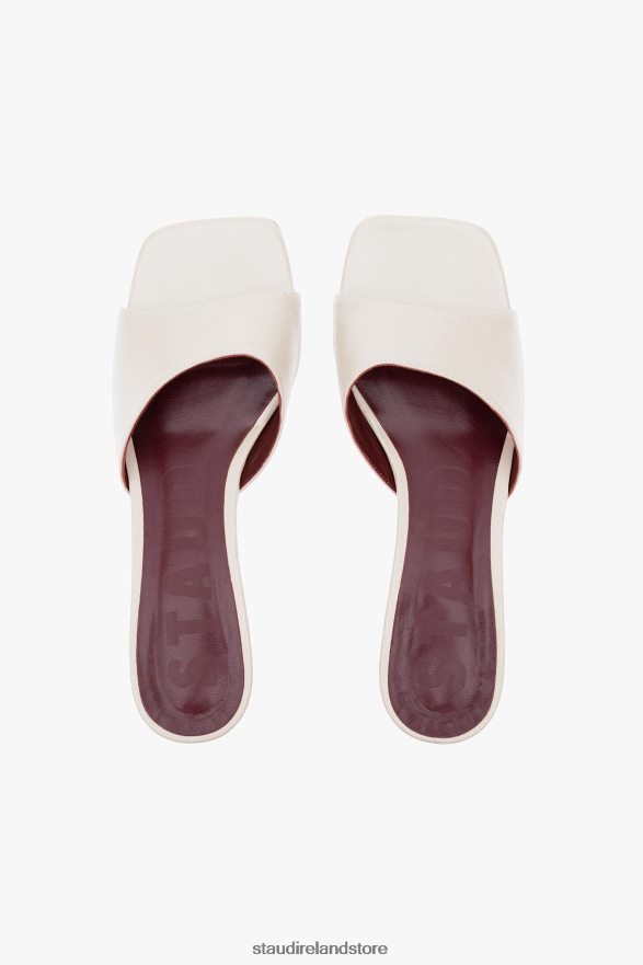 Women Shoes Cream STAUD SIMONE MULE H8RLPJ934