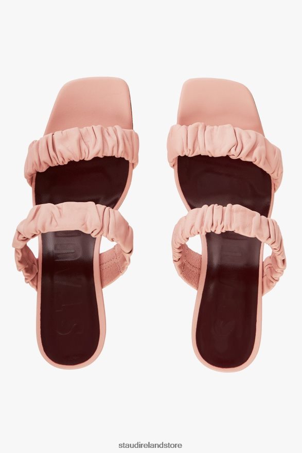 Women Shoes Dark Blush STAUD FRANKIE RUCHED SANDAL H8RLPJ894