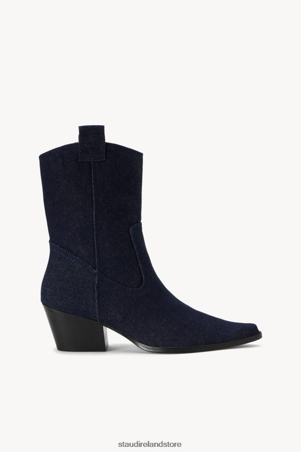 Women Shoes Medium Wash STAUD JUNE BOOT DENIM H8RLPJ973