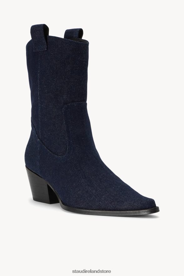 Women Shoes Medium Wash STAUD JUNE BOOT DENIM H8RLPJ973