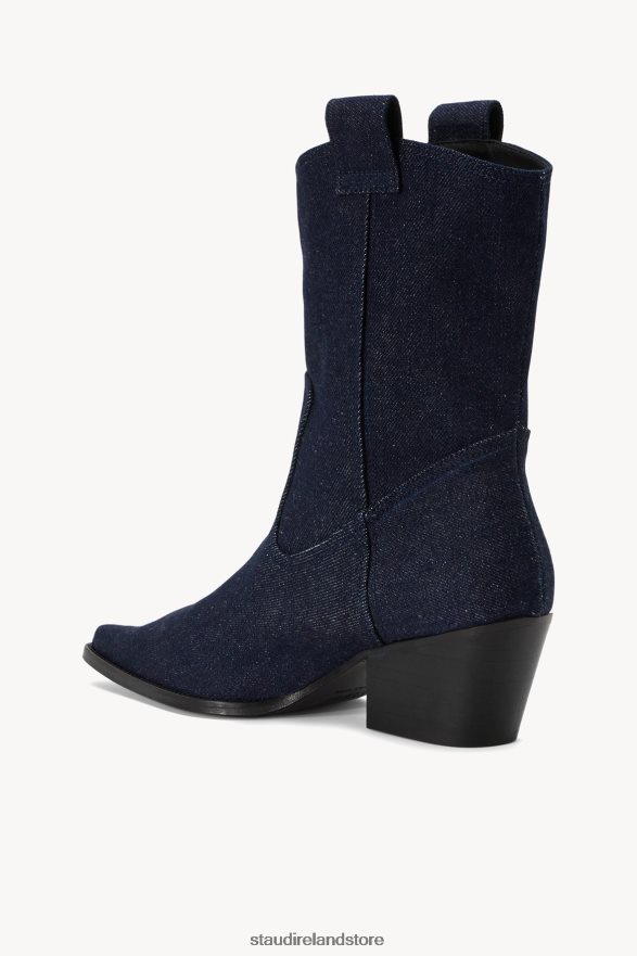 Women Shoes Medium Wash STAUD JUNE BOOT DENIM H8RLPJ973