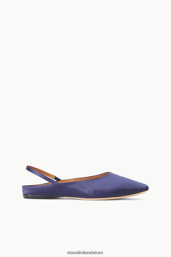 Women Shoes Navy STAUD JANINE MULE SATIN H8RLPJ951