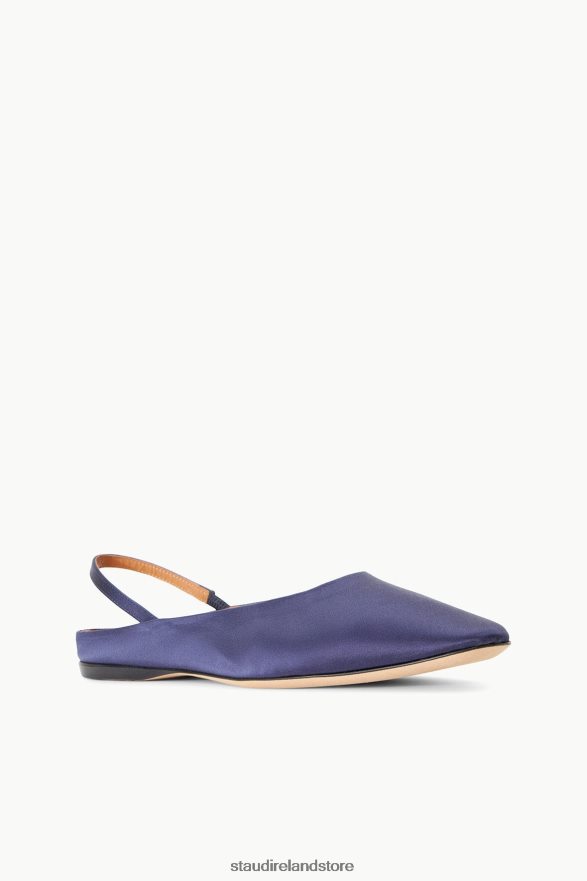 Women Shoes Navy STAUD JANINE MULE SATIN H8RLPJ951