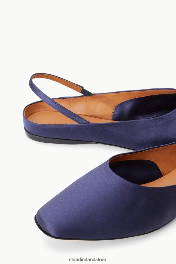 Women Shoes Navy STAUD JANINE MULE SATIN H8RLPJ951