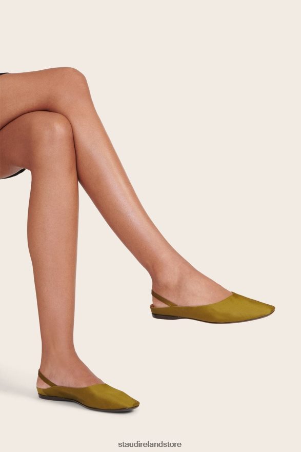 Women Shoes Olive STAUD JANINE MULE SATIN H8RLPJ952
