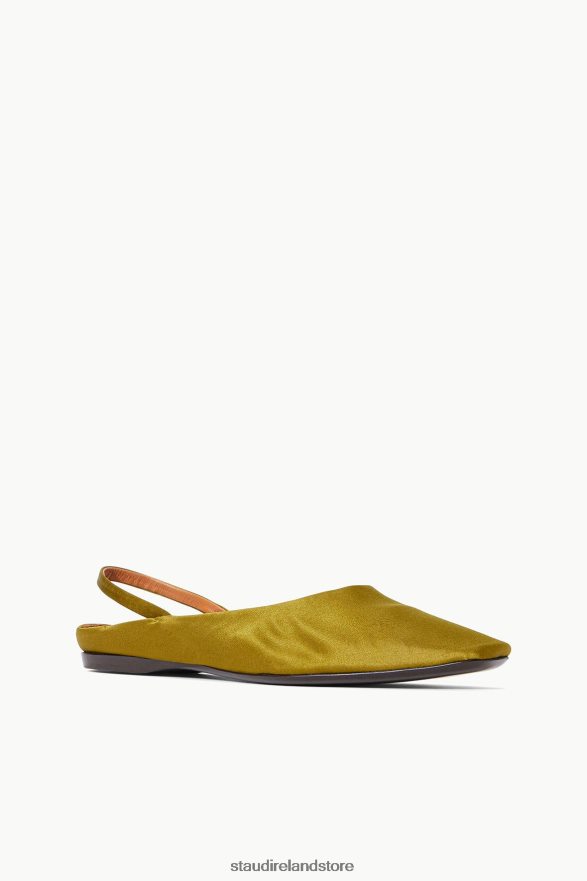Women Shoes Olive STAUD JANINE MULE SATIN H8RLPJ952