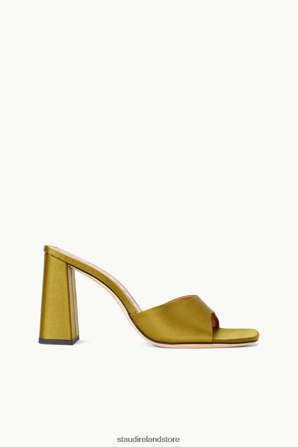 Women Shoes Olive STAUD SLOANE HEEL SATIN H8RLPJ881
