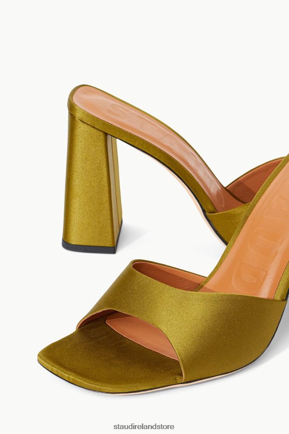 Women Shoes Olive STAUD SLOANE HEEL SATIN H8RLPJ881