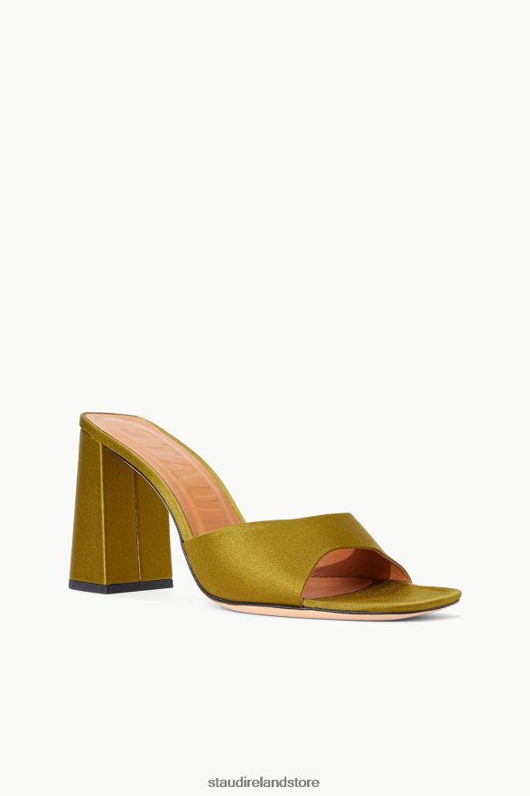 Women Shoes Olive STAUD SLOANE HEEL SATIN H8RLPJ881
