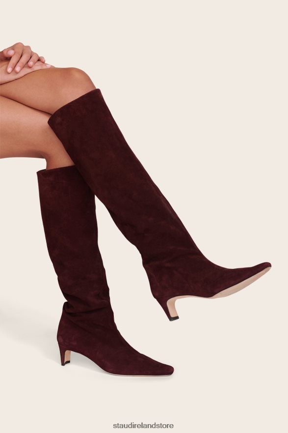 Women Shoes Plum STAUD WALLY BOOT SUEDE H8RLPJ969