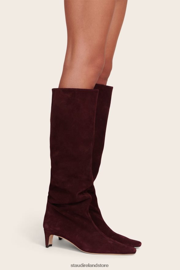 Women Shoes Plum STAUD WALLY BOOT SUEDE H8RLPJ969