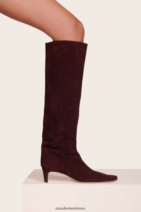 Women Shoes Plum STAUD WALLY BOOT SUEDE H8RLPJ969