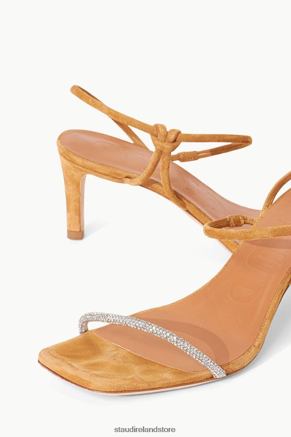 Women Shoes Rhinestone Cashew STAUD LAUREL CRYSTAL HEEL SUEDE H8RLPJ876