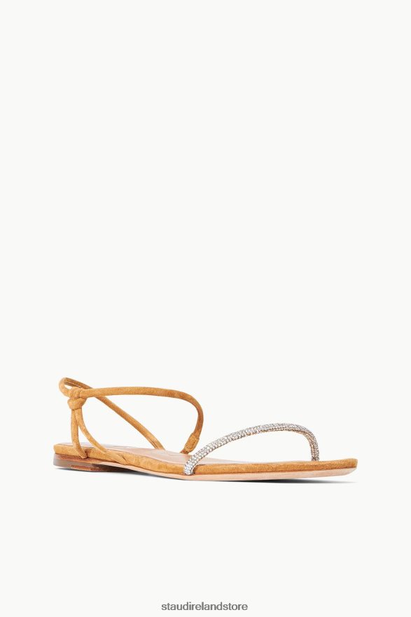 Women Shoes Rhinestone Cashew STAUD LAUREL CRYSTAL SANDAL SUEDE H8RLPJ920
