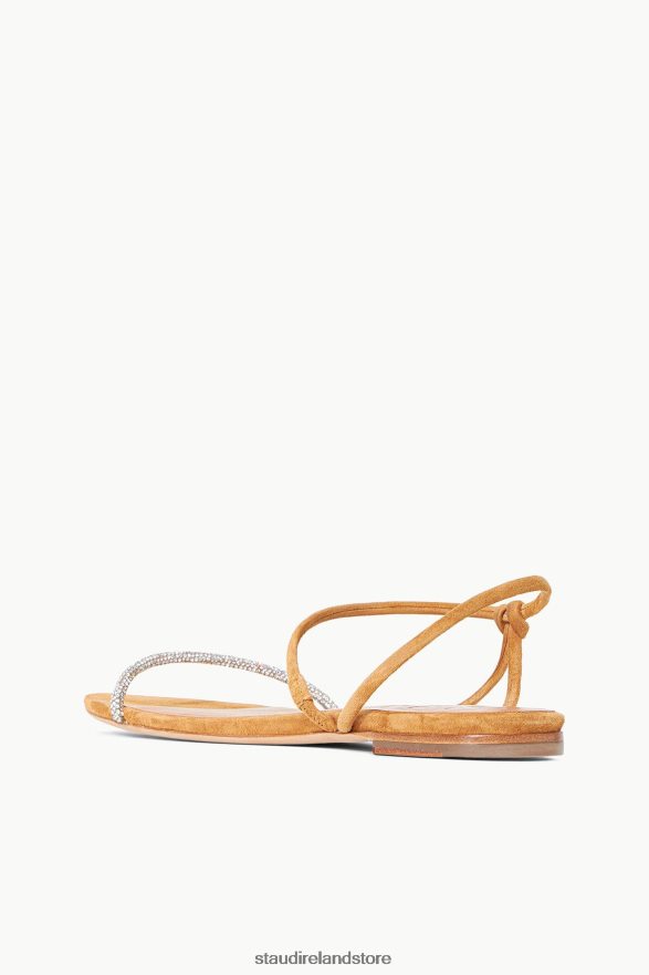 Women Shoes Rhinestone Cashew STAUD LAUREL CRYSTAL SANDAL SUEDE H8RLPJ920