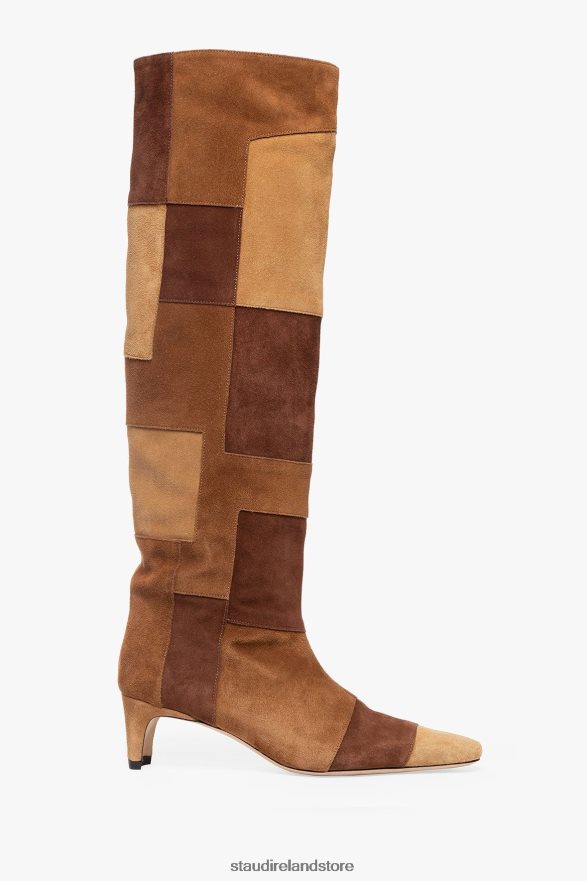 Women Shoes Tan Patchwork STAUD WALLY BOOT H8RLPJ963