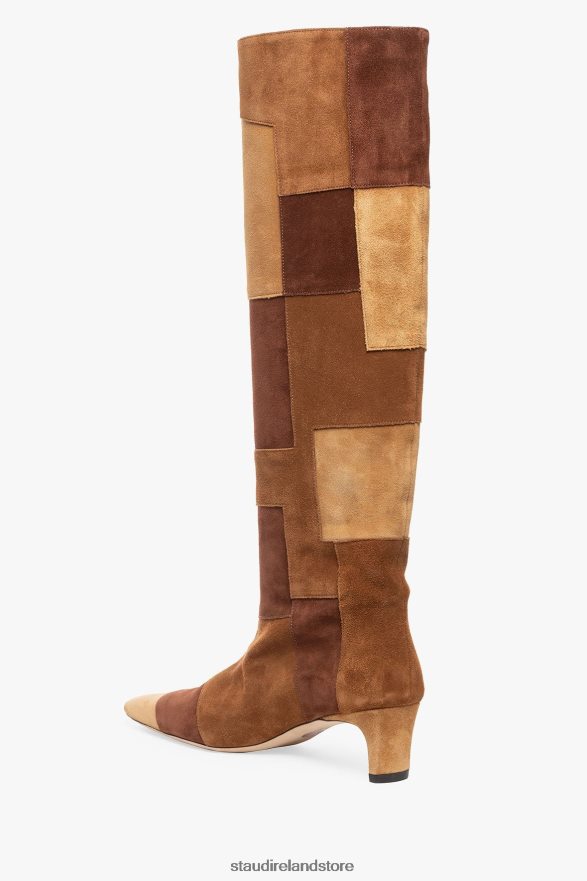 Women Shoes Tan Patchwork STAUD WALLY BOOT H8RLPJ963