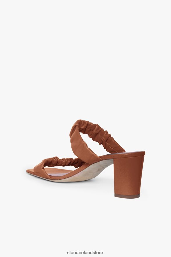 Women Shoes Tan STAUD FRANKIE RUCHED SANDAL H8RLPJ895