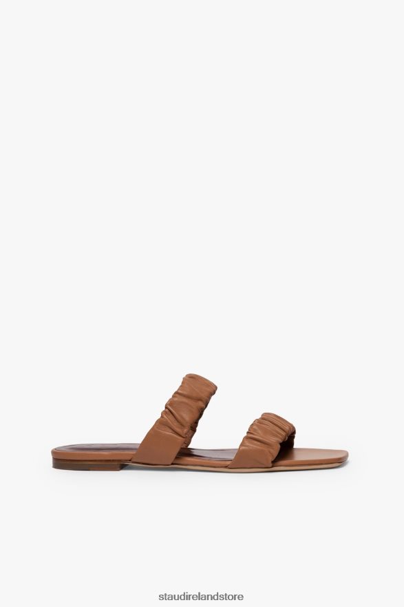Women Shoes Tan STAUD MAYA RUCHED SANDAL H8RLPJ928