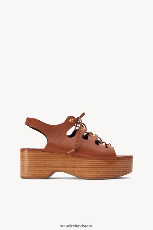 Women Shoes Tan STAUD QUINN PLATFORM SANDAL H8RLPJ960