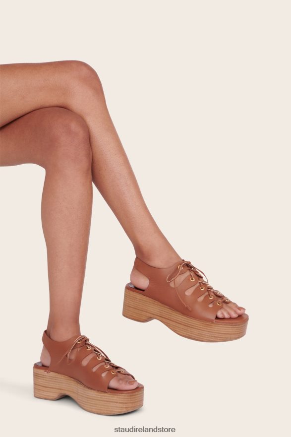 Women Shoes Tan STAUD QUINN PLATFORM SANDAL H8RLPJ960