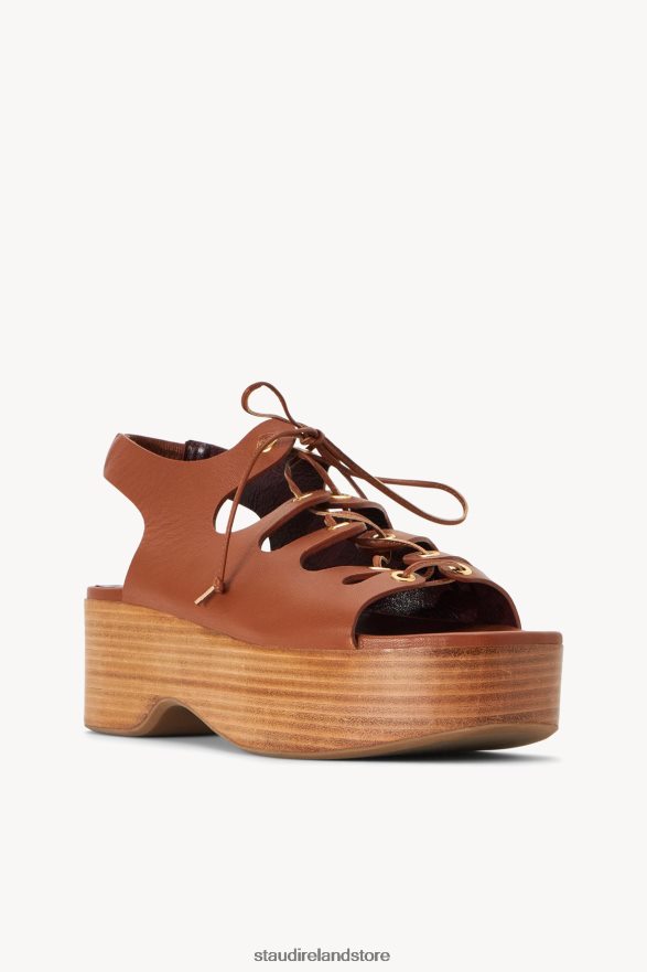 Women Shoes Tan STAUD QUINN PLATFORM SANDAL H8RLPJ960