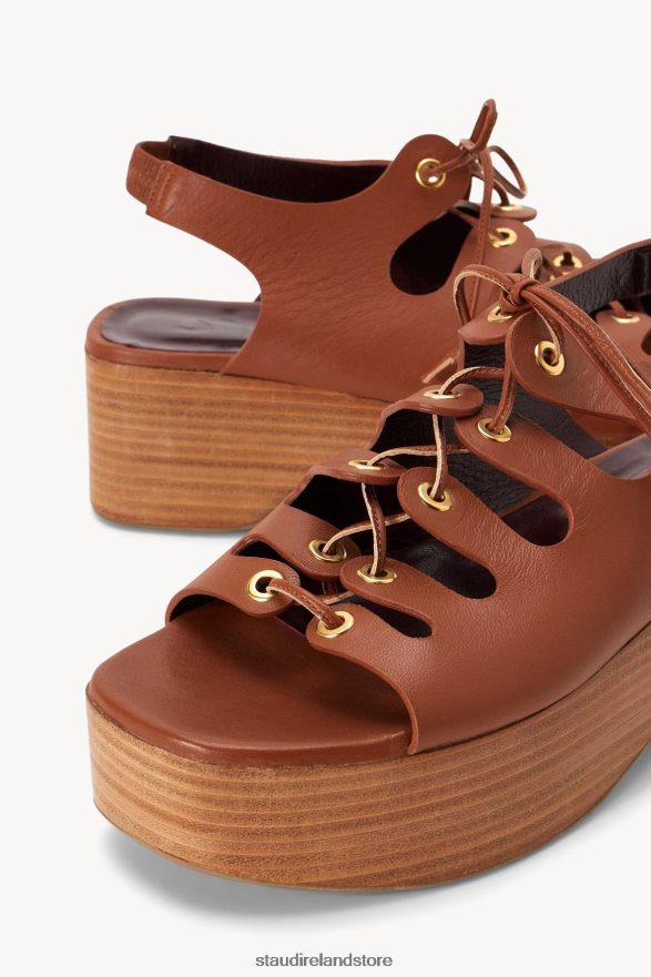 Women Shoes Tan STAUD QUINN PLATFORM SANDAL H8RLPJ960