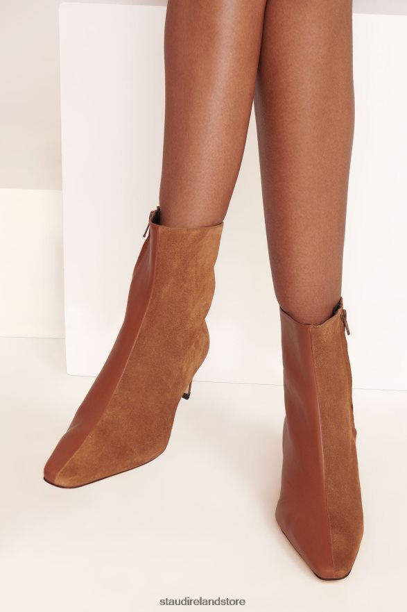 Women Shoes Tan STAUD WALLY SPLIT ANKLE BOOT H8RLPJ1003
