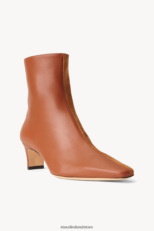 Women Shoes Tan STAUD WALLY SPLIT ANKLE BOOT H8RLPJ1003