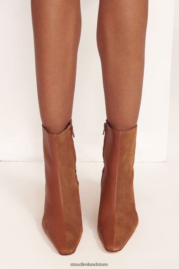 Women Shoes Tan STAUD WALLY SPLIT ANKLE BOOT H8RLPJ1003