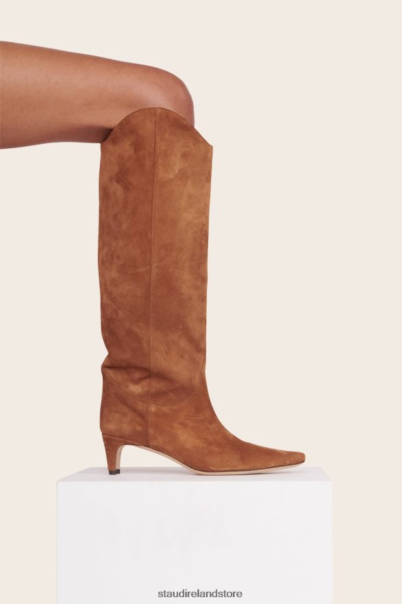 Women Shoes Tan Suede STAUD WESTERN WALLY BOOT H8RLPJ976